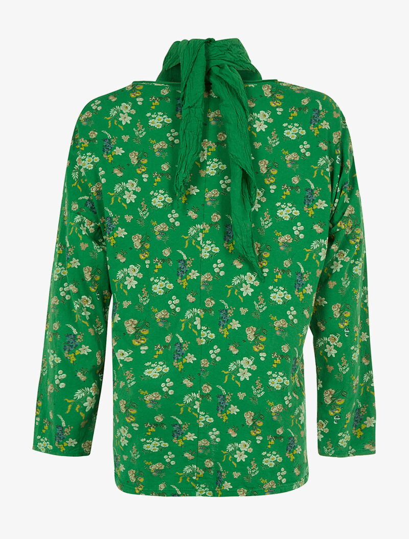 Top ample et foulard - vert - 2