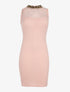 Robe dentelle et col bijoux - rose - 1