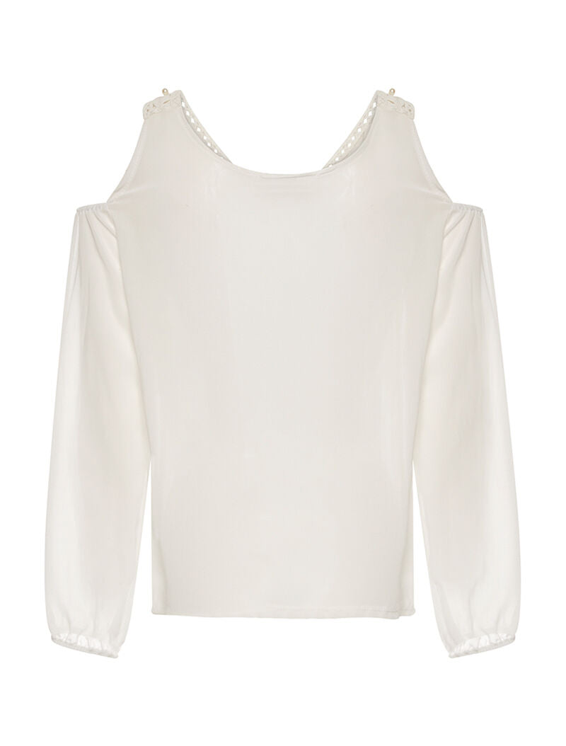 Top Manches Courtes En Voile Doublé - Taille 38, Rouge Floral, Marque Straboski/Gémo, Occasion Peu Porté