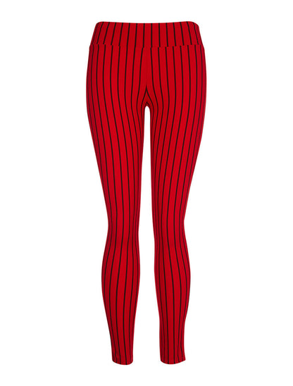 Pantalon basic rayé - bordeaux - 1