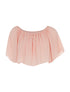 Crop-top volant en mousseline - rose - 1