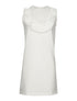 Robe plastron volanté - blanc - 3