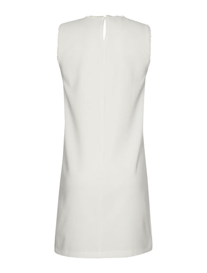 Robe plastron volanté - blanc - 2