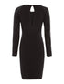 Robe-pull à manches ajourées et strass - noir - 2