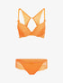 Ensemble en dentelle à bretelles stylisées - Orange - 3