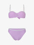 Bikini à détail strass et chouchou - Lilas - 5
