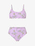 Bikini à imprimé pâquerettes et chouchou - Lilas - 4
