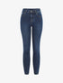 Jean skinny taille haute - Bleu - 1