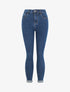 Jean skinny à ourlet - Bleu denim - 1