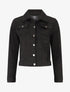 Veste en jean droite - Noir - 1