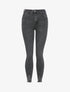 Jean skinny délavé à bords effet usés - Anthracite - 1