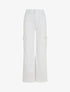 Jean cargo droite taille haute - Blanc - 1