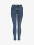 Jean grande taille coupe skinny taille haute - Bleu - 1