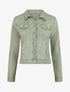 Veste courte unie en jean - Kaki - 1