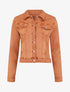 Veste courte unie en jean - Terracotta - 1