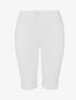 Bermuda uni push up à revers coupe droite - Blanc - 4