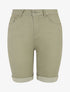 Bermuda push up uni coupe droite - Kaki - 1