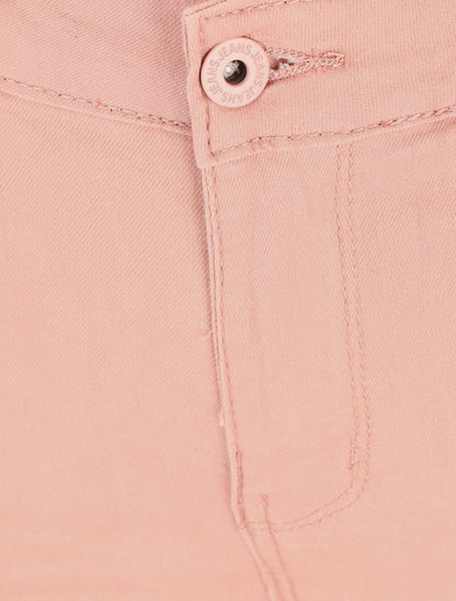 Bermuda push up uni coupe droite - Rose - 3
