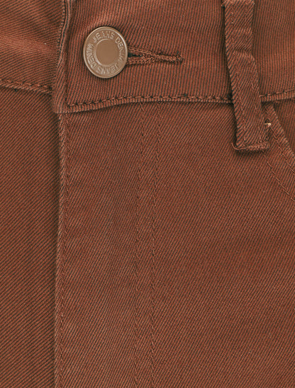 Jean large coupe droite - Marron - 3