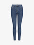 Jean slim taille haute - Bleu - 1