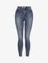 Jeans skinny délavé à 2 boutons - Bleu clair - 1