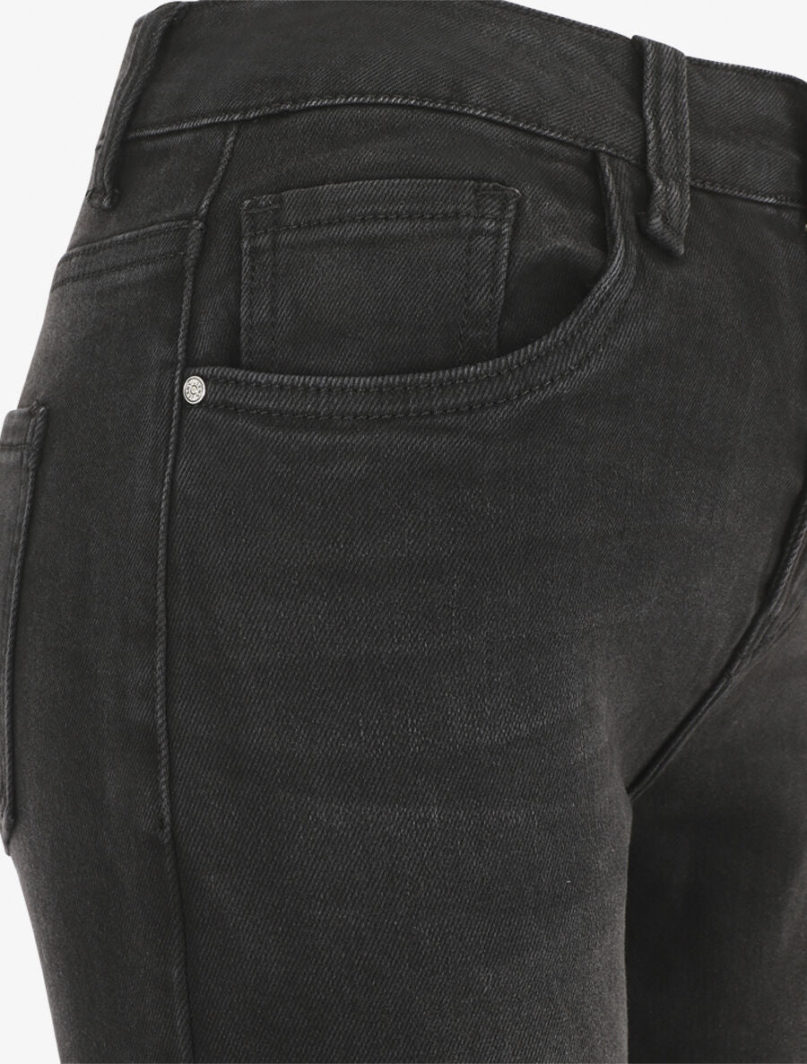 Jean à revers coupe mom fit - Noir - 3