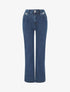 Jean classique à taille haute coupe droite - Bleu - 1