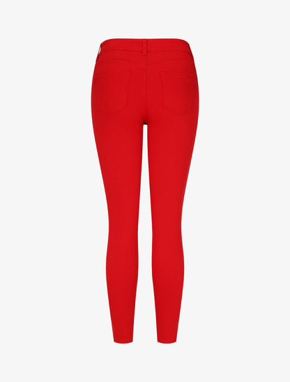Jean uni push up coupe skinny - Rouge - 2