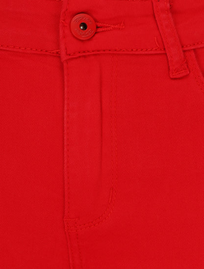 Jean uni push up coupe skinny - Rouge - 3