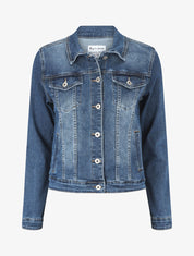 Veste en jean coupe droite - Bleu - 5