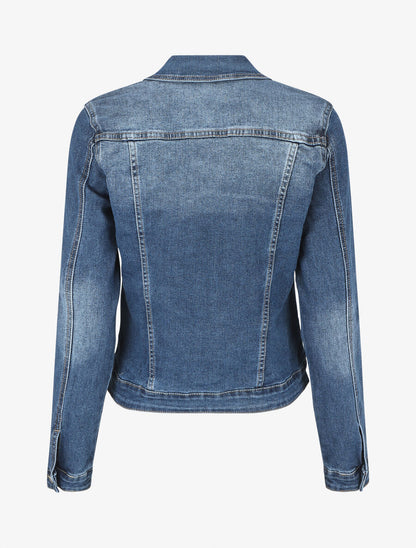 Veste en jean coupe droite - Bleu - 2