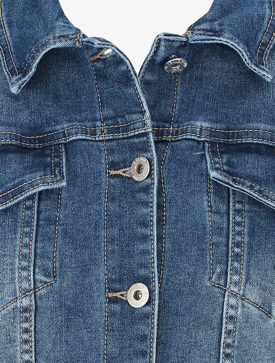 Veste en jean coupe droite - Bleu - 3