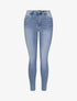 Jean push up et délavé coupe skinny - Bleu - 1