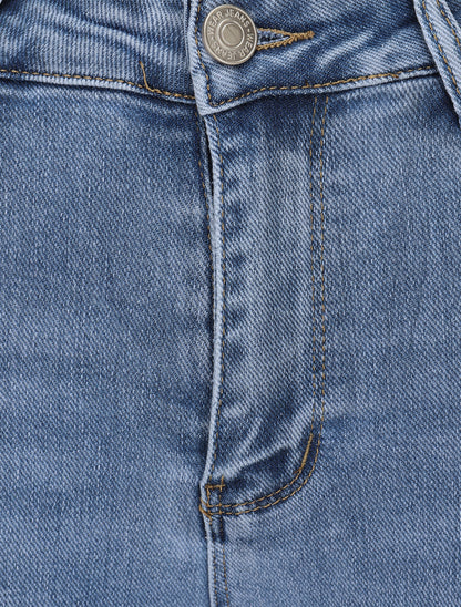 Jean push up et délavé coupe skinny - Bleu - 3