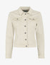 Veste unie en jean - Beige - 4