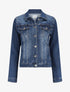 Veste en jean droite délavée - Bleu denim - 1