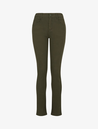 Jean slim push-up basique - Kaki - 1