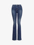 Jean flare extra long à taille standard - Bleu denim - 1