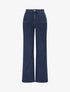 Jean wide leg à 4 poches coupe droite - Bleu - 5