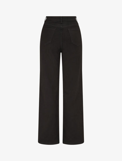 Jean wide leg uni coupe droite - Noir - 2
