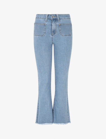 Jean à 4 poches coupe flare - Bleu - 1