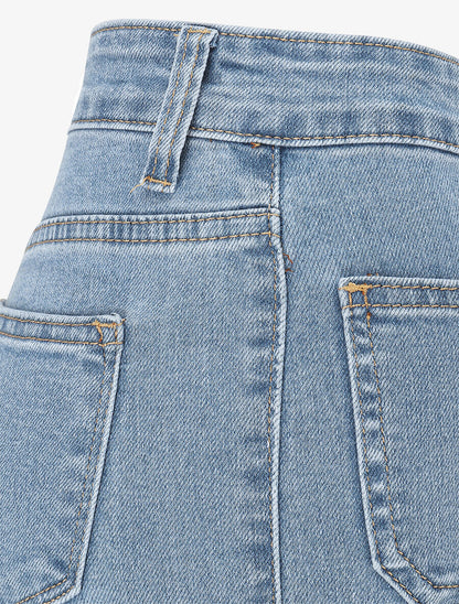 Jean à 4 poches coupe flare - Bleu - 3