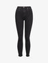 Jean skinny taille standard à ourlet à retrousser - Noir - 1
