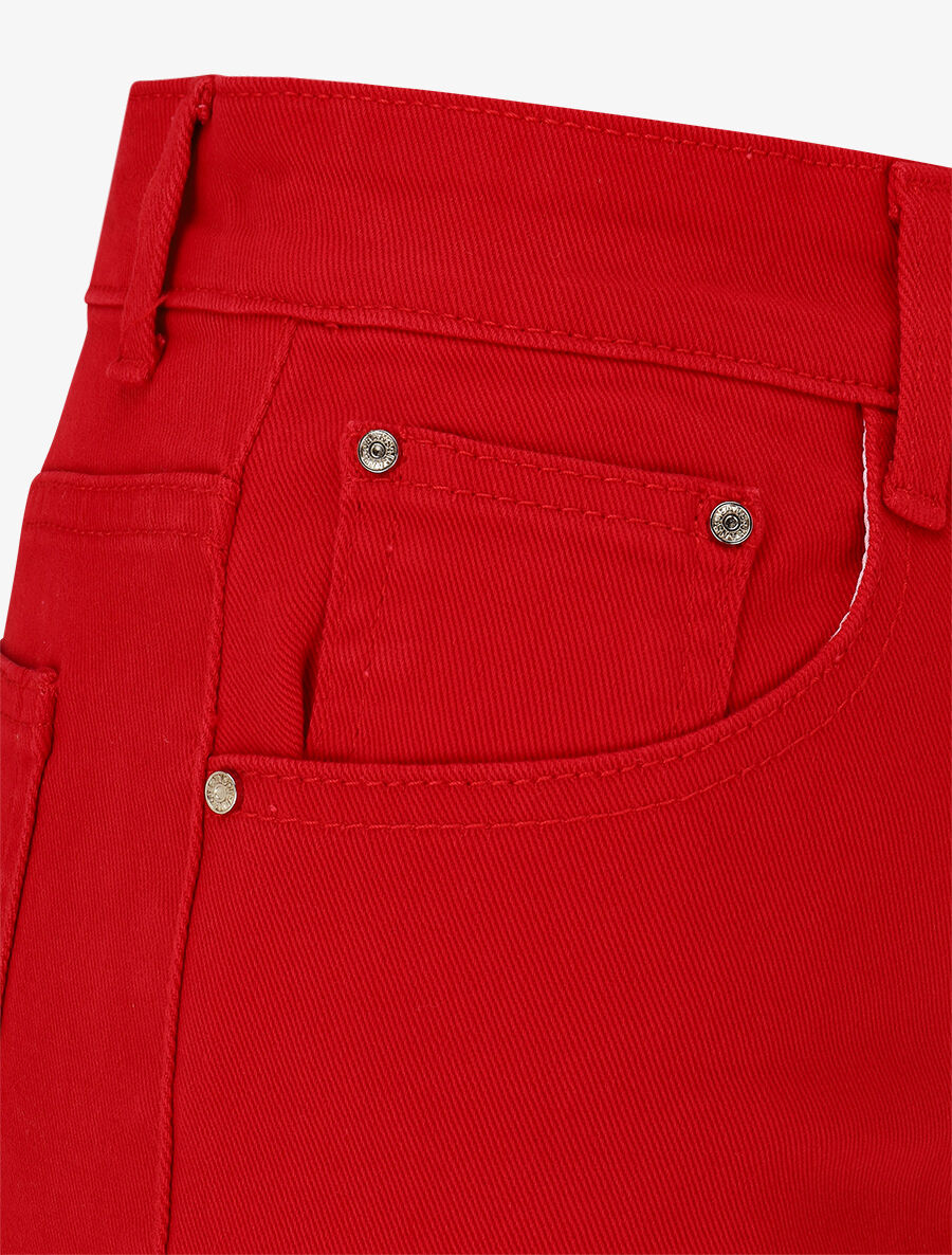 Jean mom taille haute - Rouge - 3
