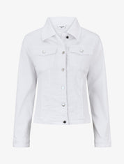 Veste en jean droite - Blanc - 4
