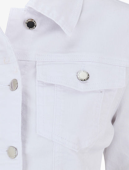 Veste en jean droite - Blanc - 3