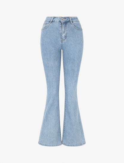 Jean push up coupe flare - Bleu clair - 4