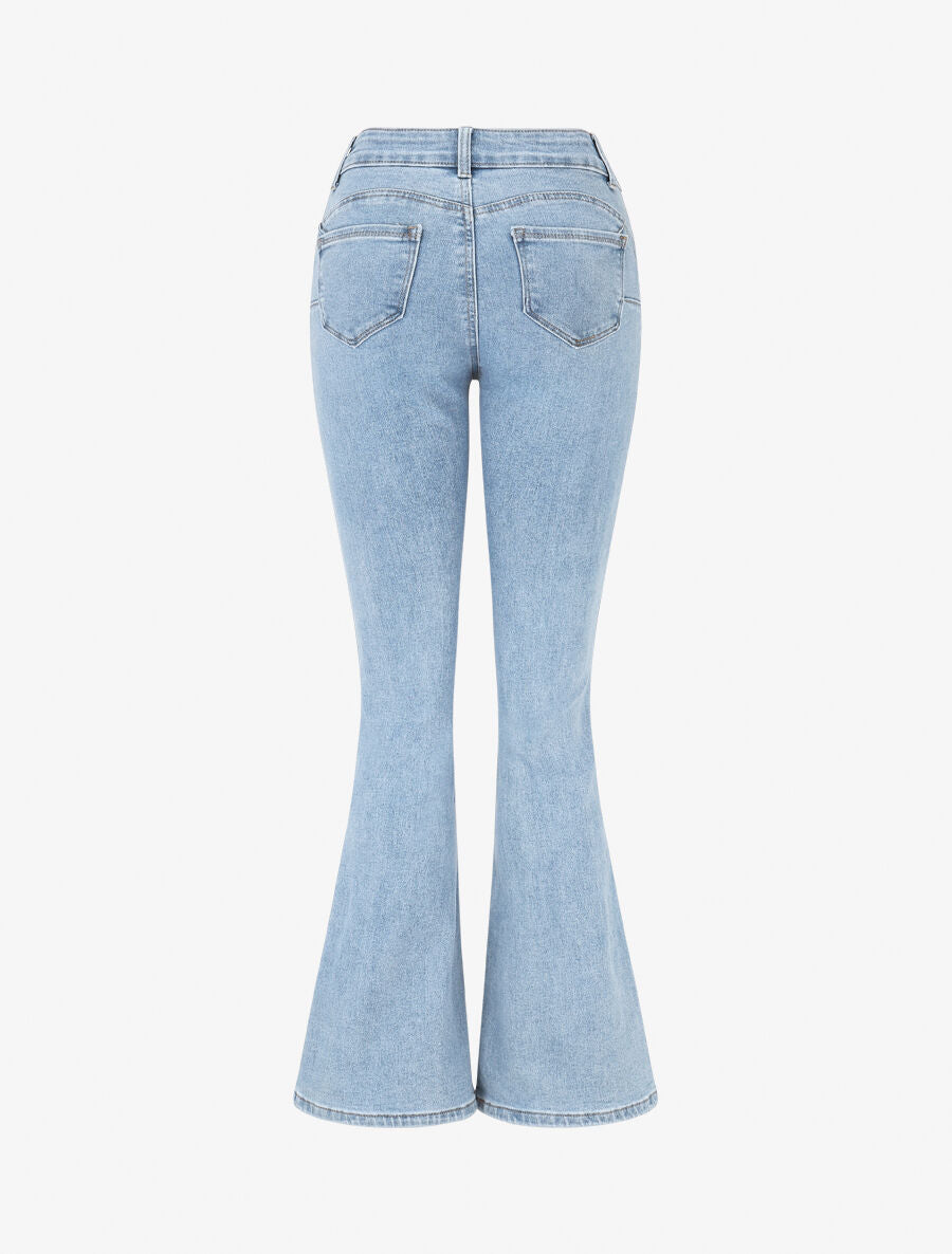 Jean push up coupe flare - Bleu clair - 2