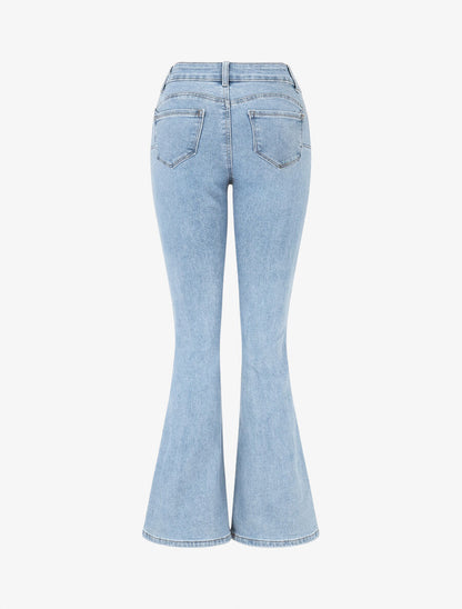 Jean push up coupe flare - Bleu clair - 2