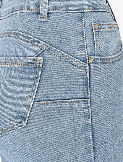 Jean push up coupe flare - Bleu clair - 3
